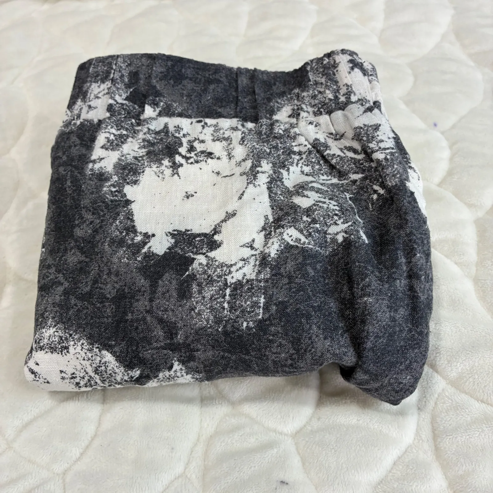 Free People‎ Shorts Women's Large L Black White Tie Front Linen Blend Casual - Image 8