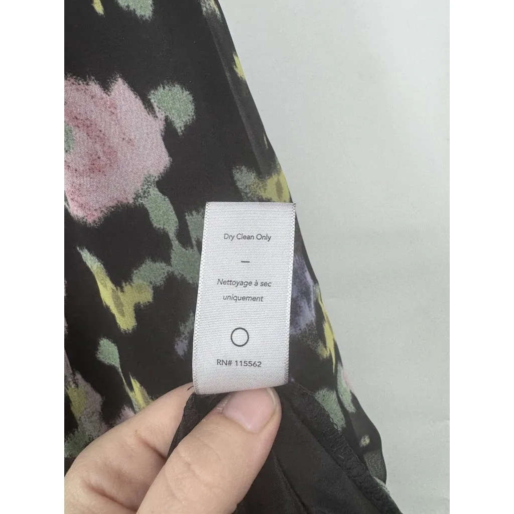 Likely Bayard Floral Ruffle Mini‎ Dress Women 8 Black Preppy Night Out Feminine - Image 6