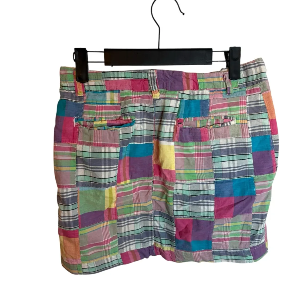 Cape Madras Y2K Colorful Patchwork Skirt Green Size 2 - Image 2