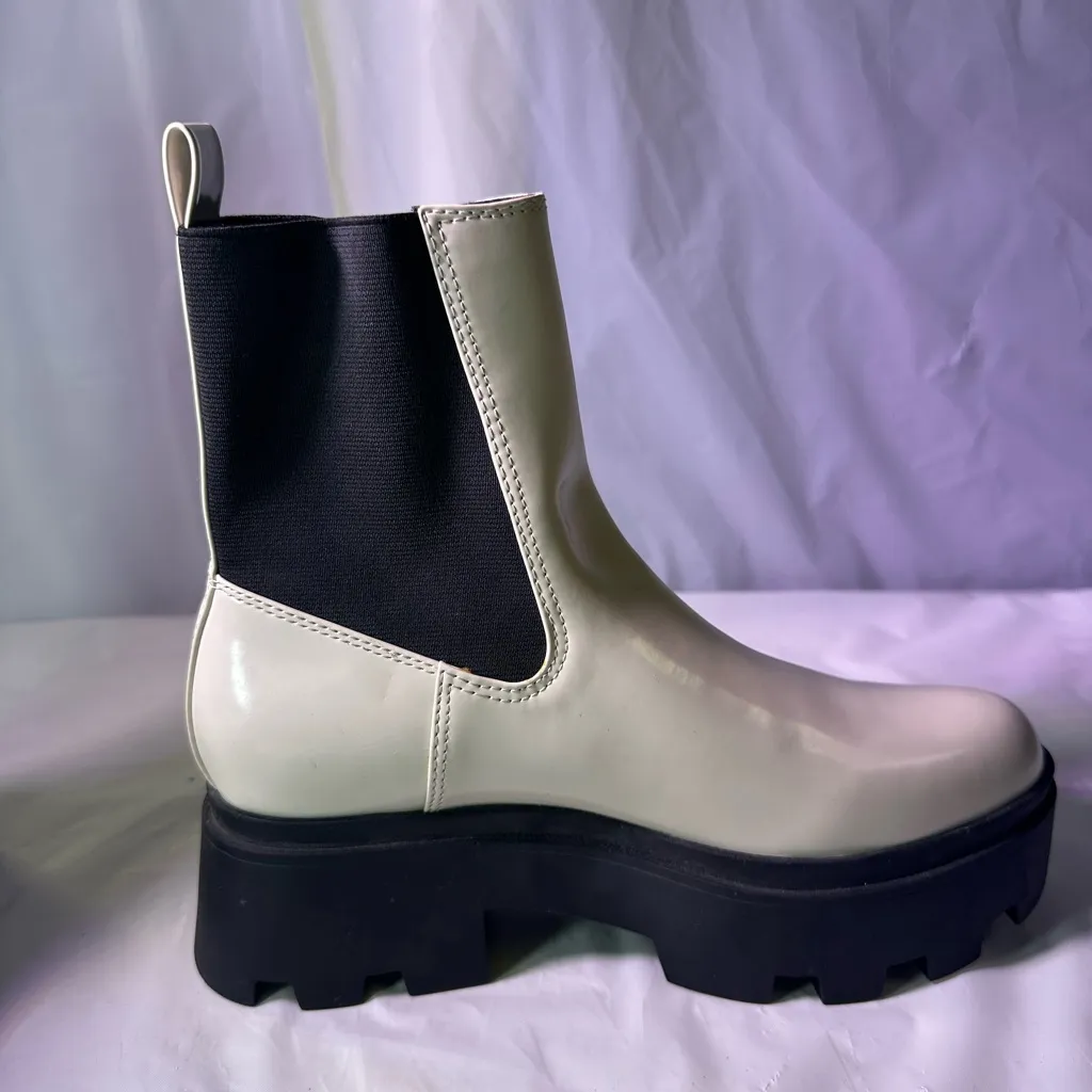 Open Edit Elegant Two-Tone Ankle Boots - Image 8