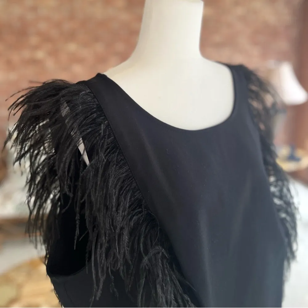 Eva Franco Anthropologie Romana Top
Feathered Black 3X Cocktail Glam Evening Mod - Image 15