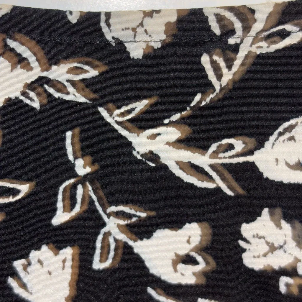 Vintage Saks Fifth Avenue silk black white floral Blouse size large.‎ - Image 8