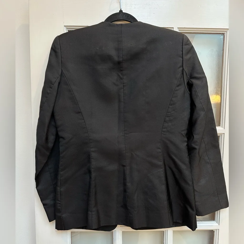 Vintage Randolph Duke The Look Elegant Black Blazer Pinstripe Vest Chic Size 4 S - Image 5