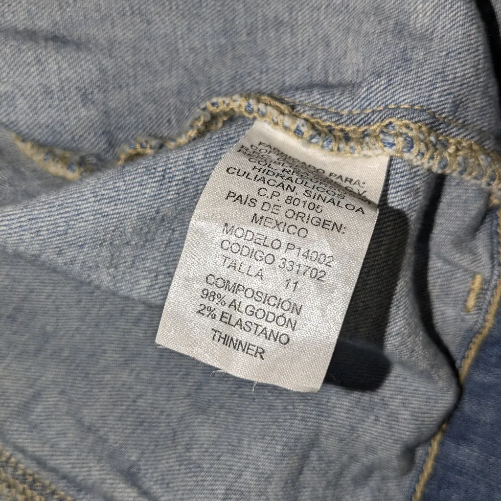 Jean Vest Women's Boho Chic Denim Light Blue Sz 11 EUC - Image 8