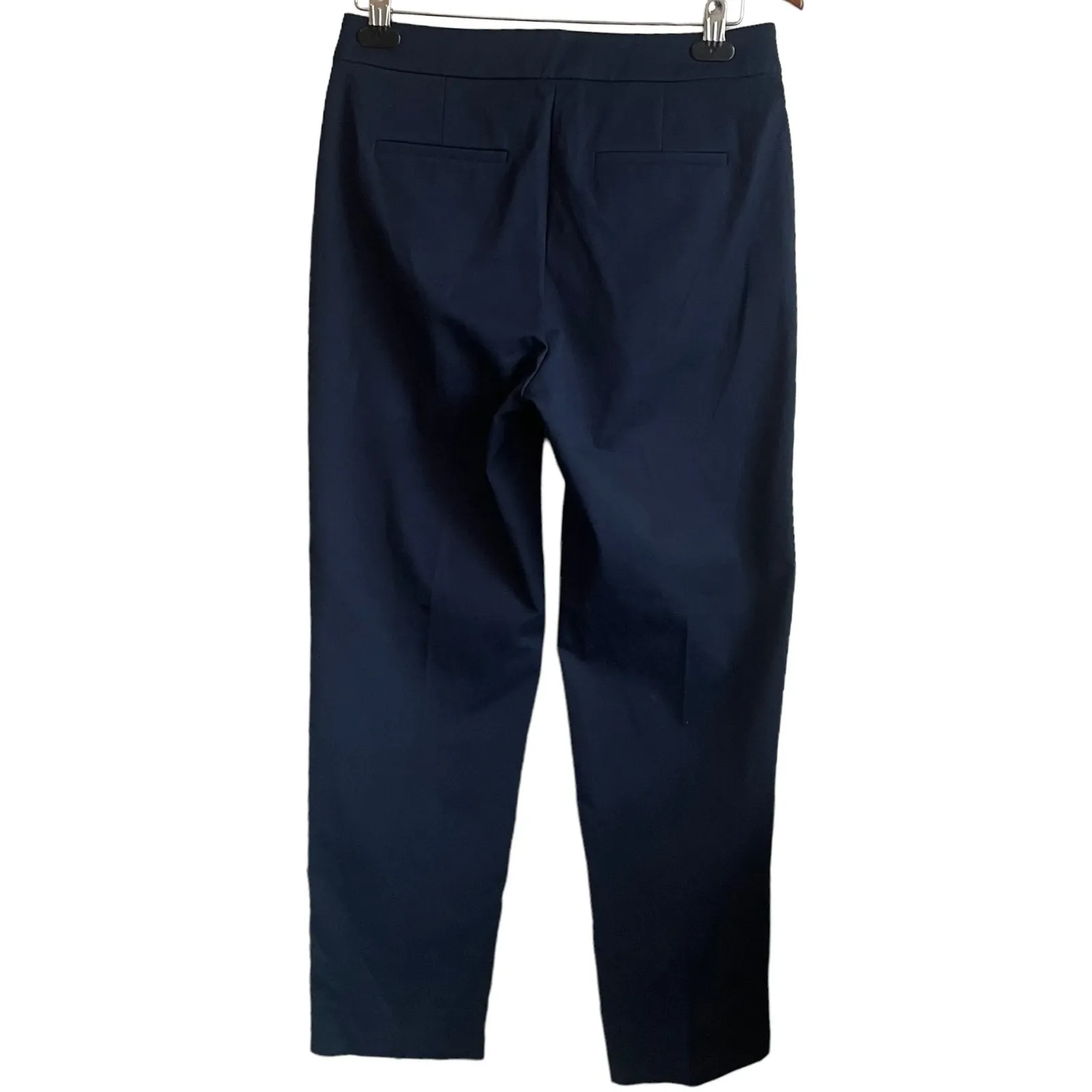 J Crew Women Pants 6‎ Navy Stretch Slim Fit Workwear Minimalistic Preppy Classic Blue - Image 3