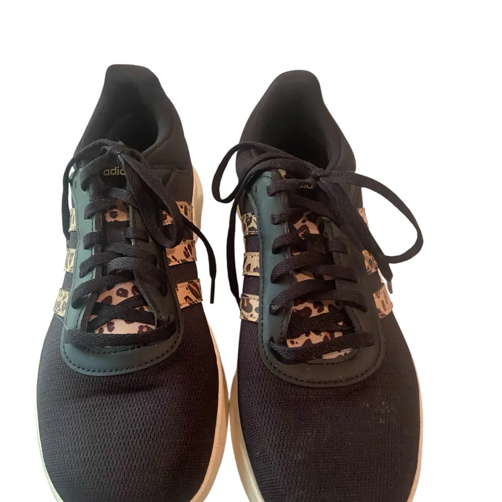 Adidas Women’s Lite Racer 3.0 Running Shoe Black Sneakers Leopard Cheetah Size 8 - Image 3