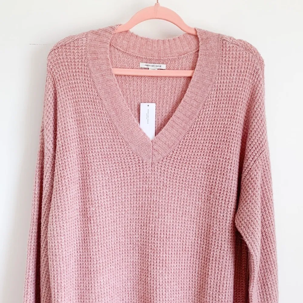 American Eagle Outfitters AE Dusty Pink Sweater Dress / Tunic Small - Image 2