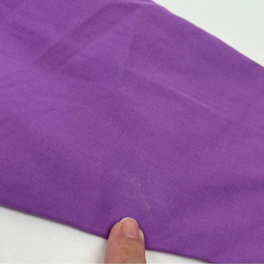 Bob Mackie Shirt Women Medium Purple Embroidered Wearable Art Western Style FLAW - Image 6