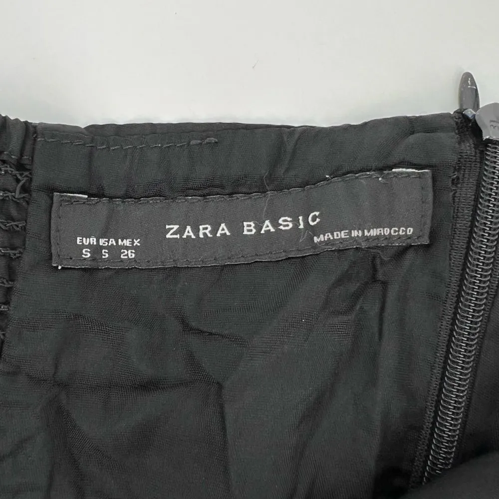 ZARA  Basic Black Strapless Balloon Cocktail‎ Dress Sz S - Image 4