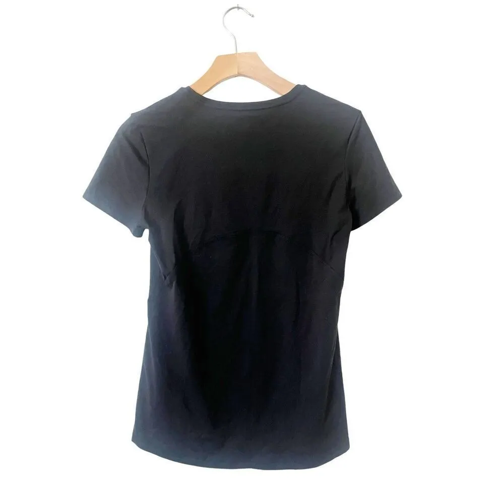 Athleta‎ Black Short Sleeve Athletic T-Shirt XS - Image 2