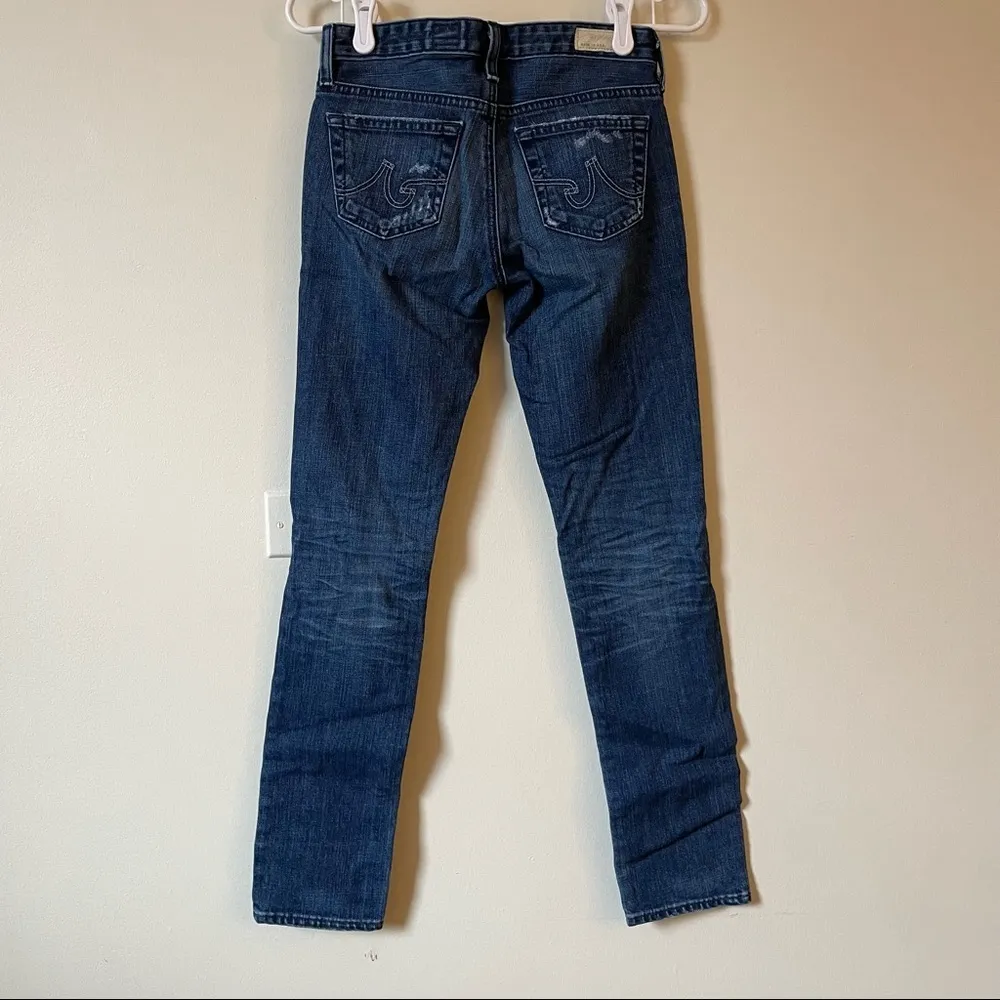 AG Adriano Goldschmied stilt cigarette leg cotton women’s denim jeans dark wash - Image 5