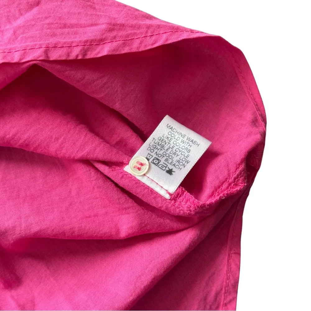 Xirena Channing Short Sleeve Button Down Cotton Poplin Shirt Pink Plum Classic‎ - Image 3