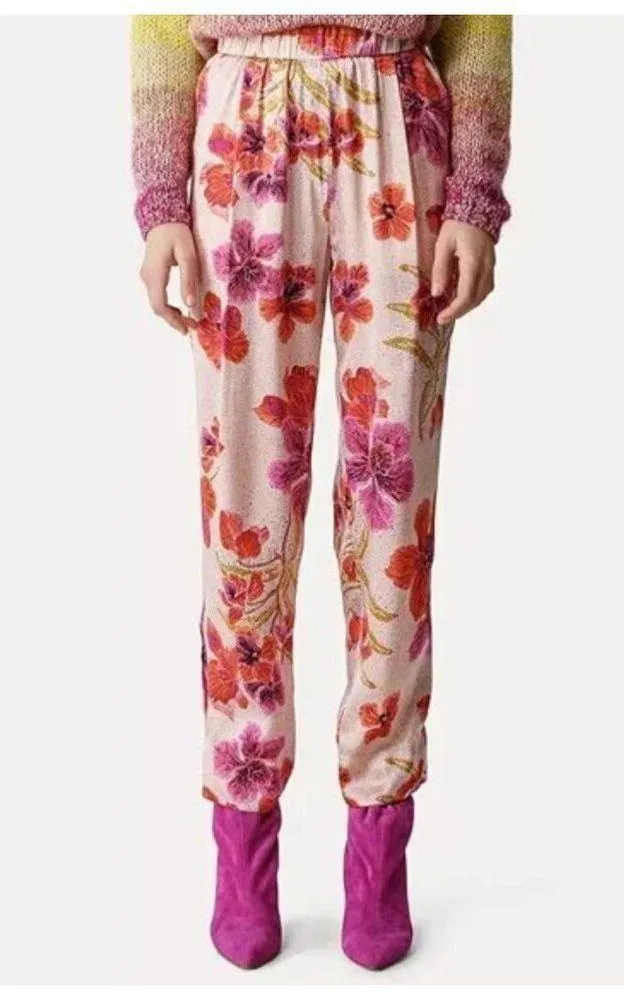 Forte Forte Silk Satin Trouser Pants Orchidea Womens Size III US 8 Pink - Image 3