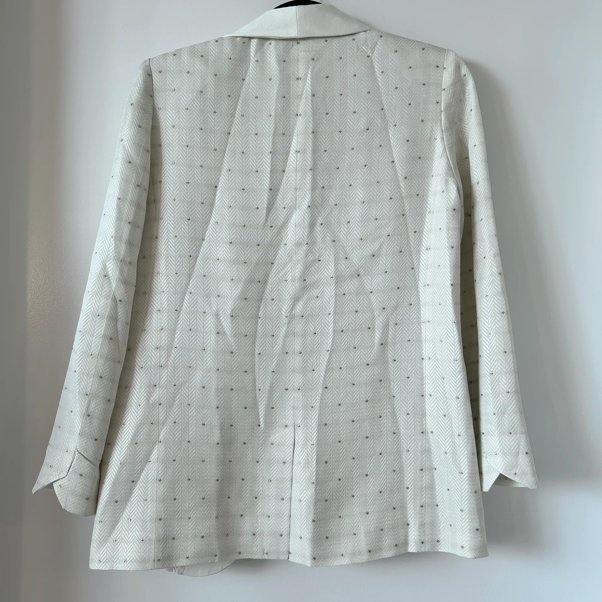 Zadig & Voltaire Verdun Jac Star White & Gold Blazer Tuxedo Jacket Size 36 - Image 7