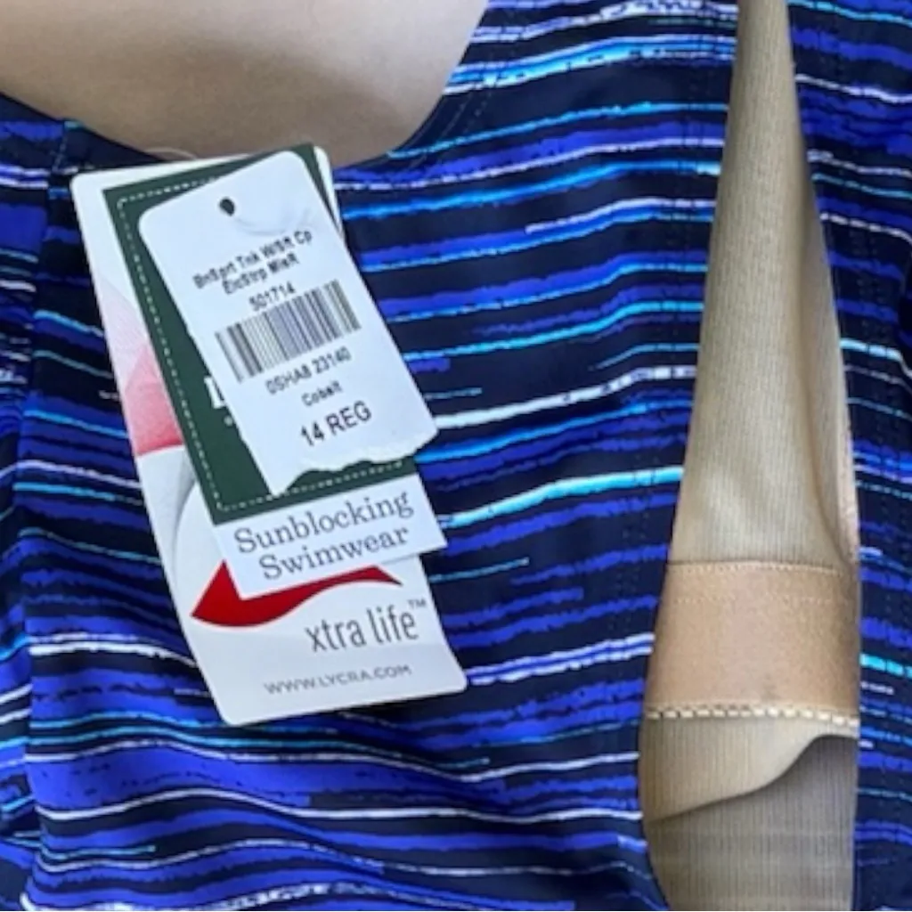 L.L. Bean Swimsuit Blue Size 14 - Image 3