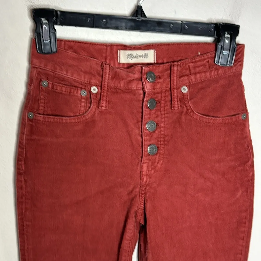 Madewell Cali Demi-Boot Jeans Corduroy: Button-Front Edition Canterbury Red 23 - Image 3