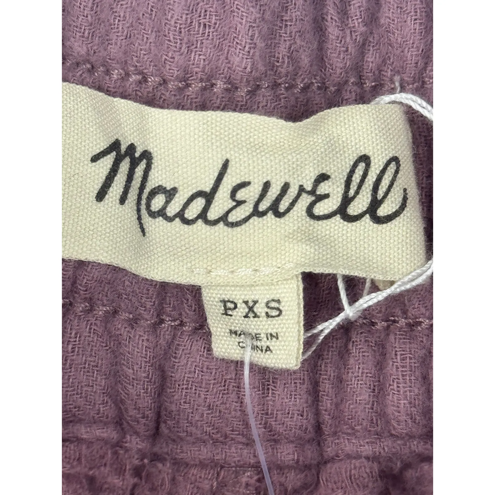 Madewell Pull on Crepe Cropped Mauve Pants - Image 2