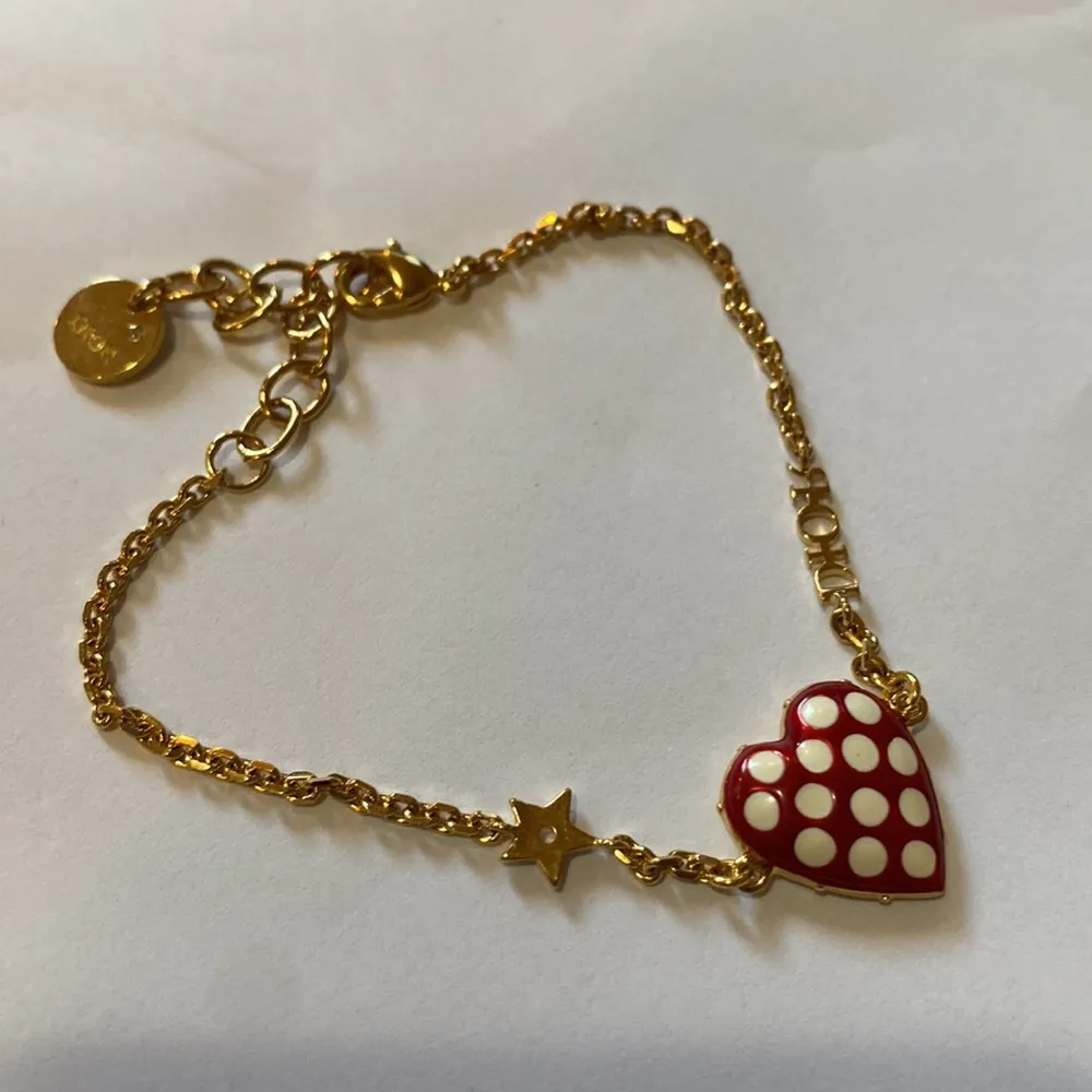 Christian Dior Metal Dioramour Bracelet Red Gold - Image 5