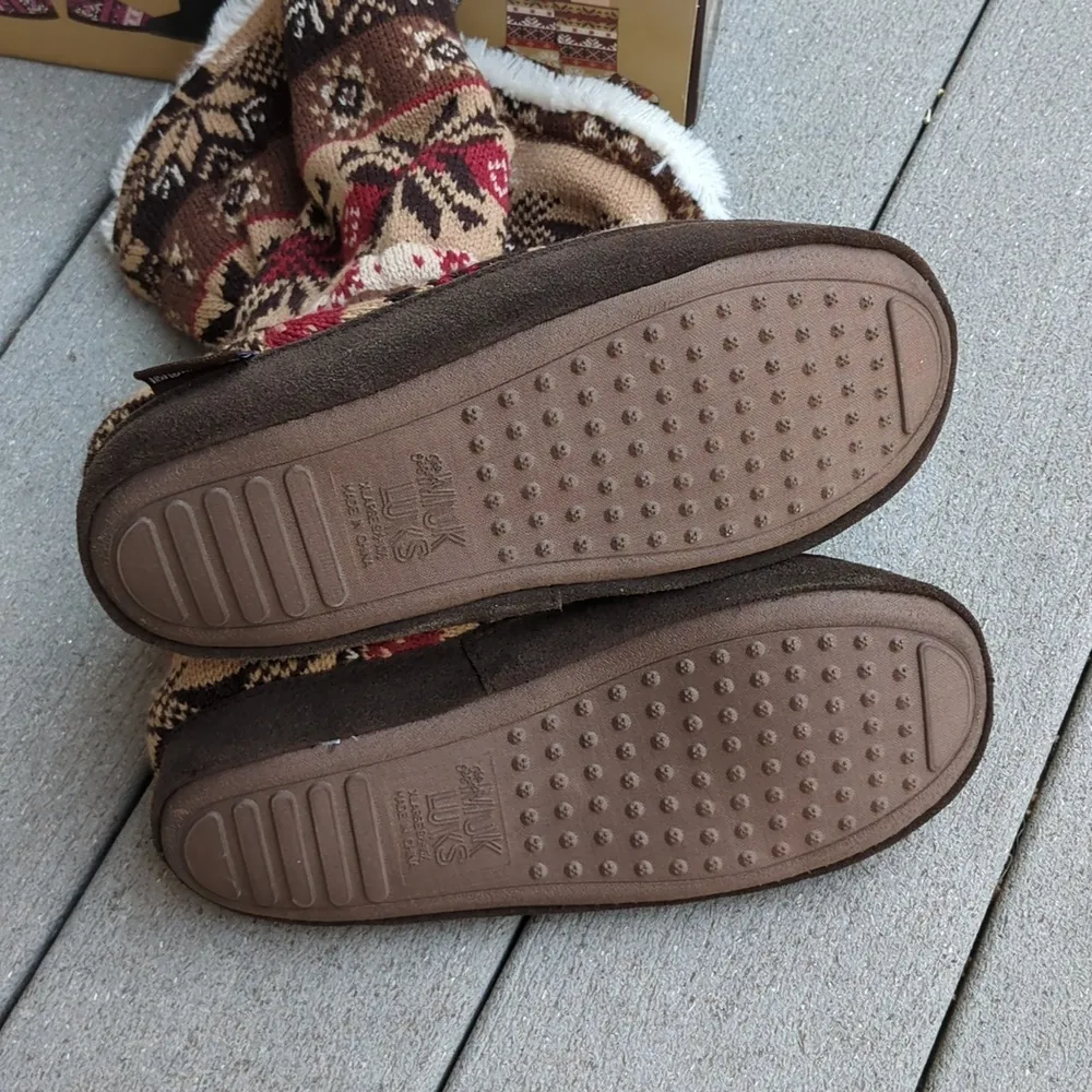 NWT Muk Luks Fleece Lined Slipper Booties XL Size 10 - Image 6