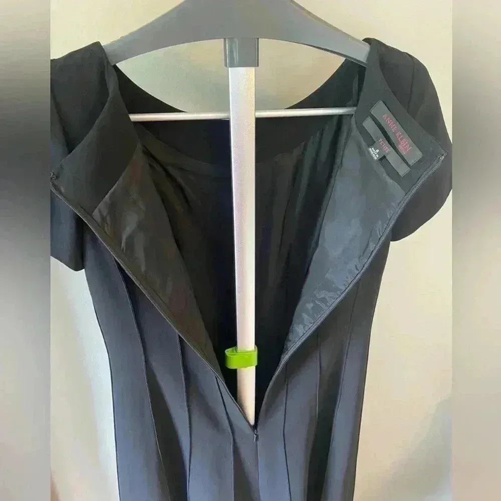 Vintage Anne Klein Long Sheath Dress Women's Size 6 Petite  Zip Back Lined‎ - Image 7