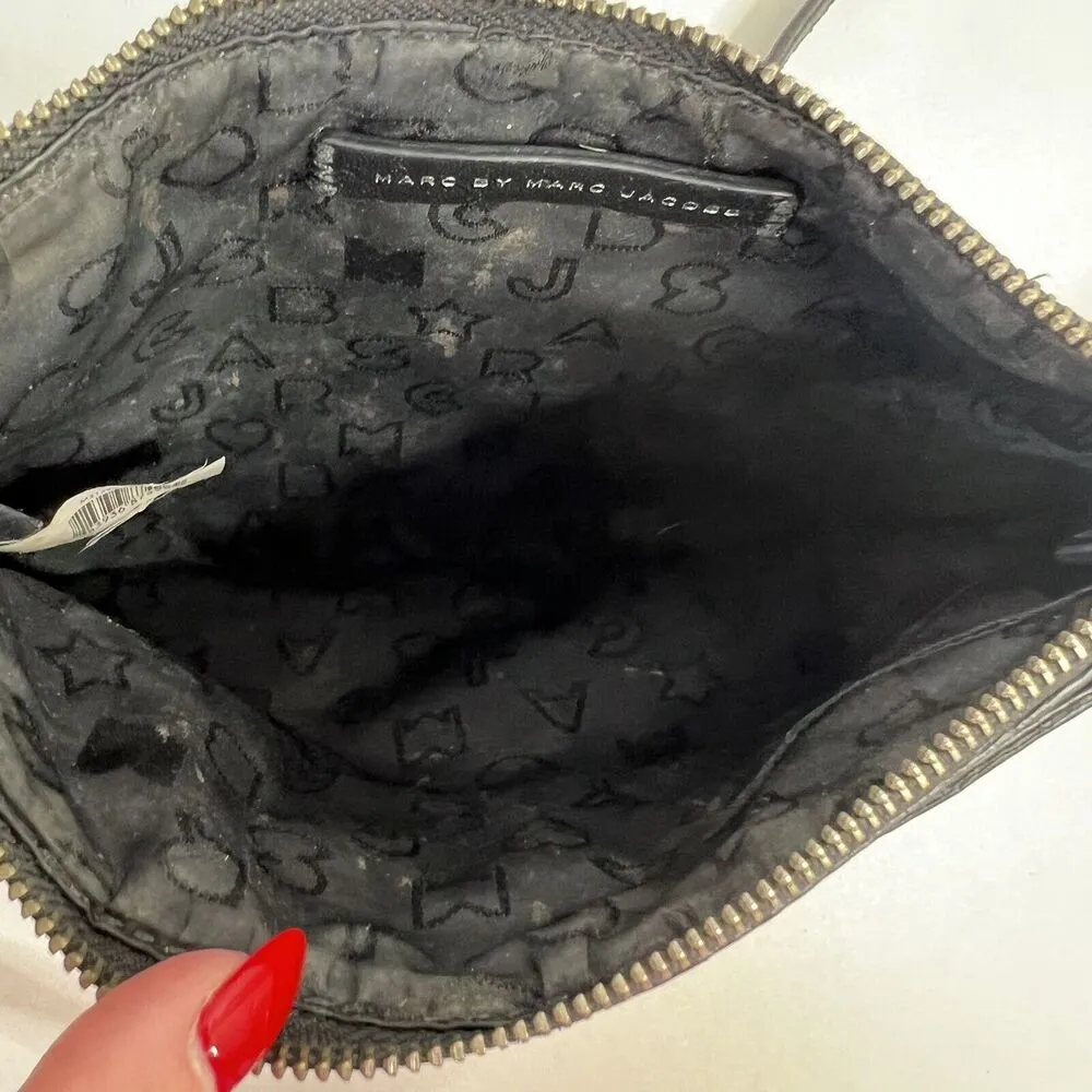 Marc By Marc Jacobs Crossbody Black Pebbled Leather Adjustable Messenger Bag - Image 8