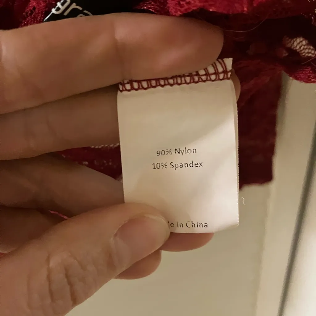 Allegra K Women's Lace Floral Mock Turtle Neck Long Sleeve Sheer Mesh Top - Image 5