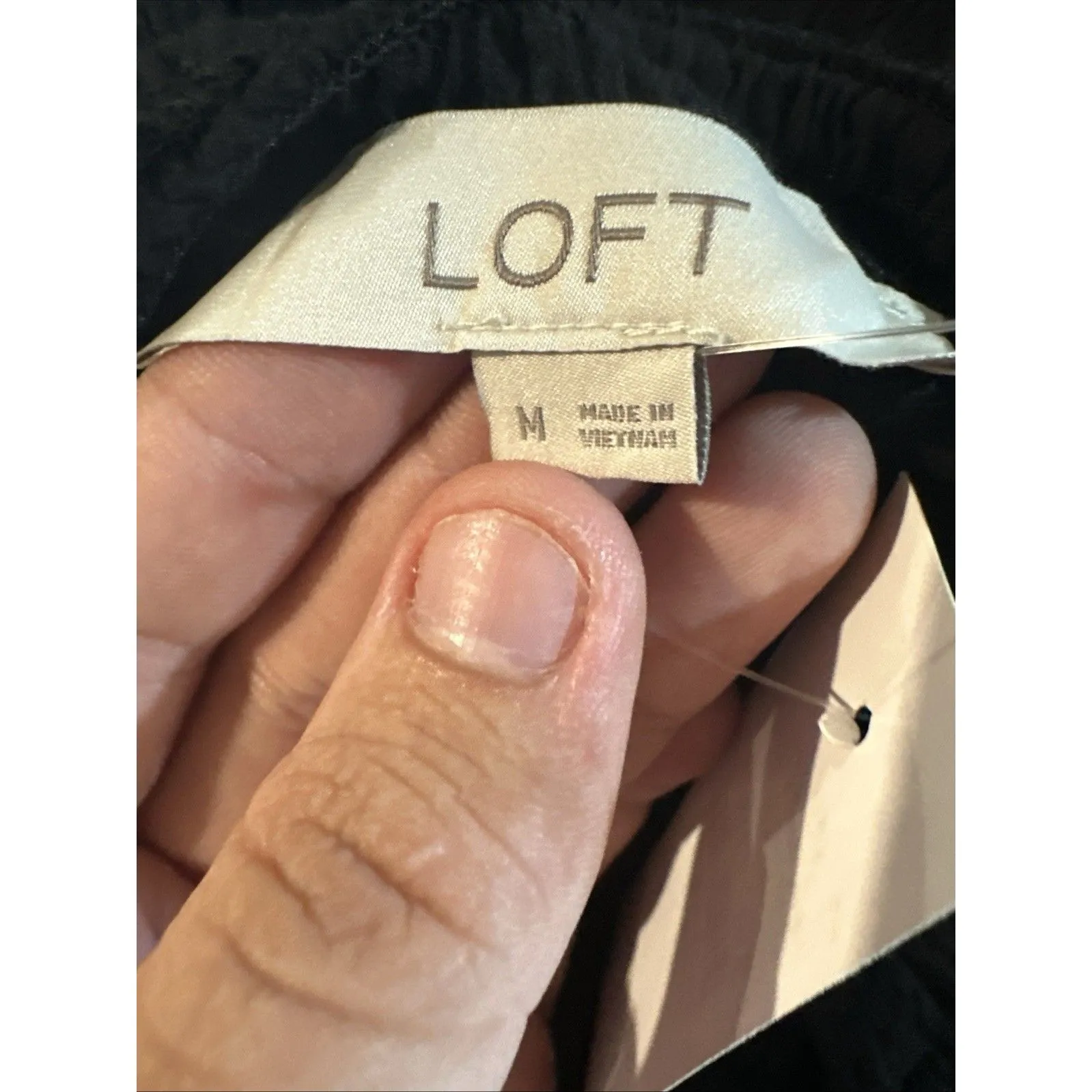 Loft Black Swiss Dot Ruffle Trim Long Balloon Sleeve Blouse Regencycore Size M Size M - Image 7