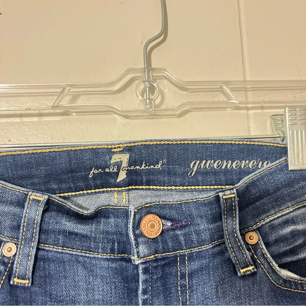 7 For All Mankind Womens Gwenevere Skinny Jeans Blue Size 26 - Image 4