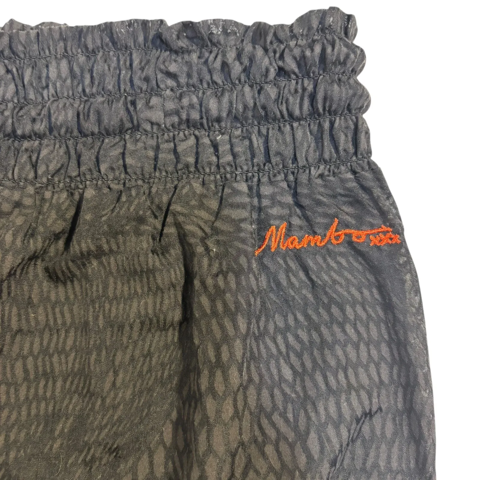 Mambo‎ Lounge Pants Snakeskin Print Drawstring Ankle Elastic Waist Size 16* Black - Image 3