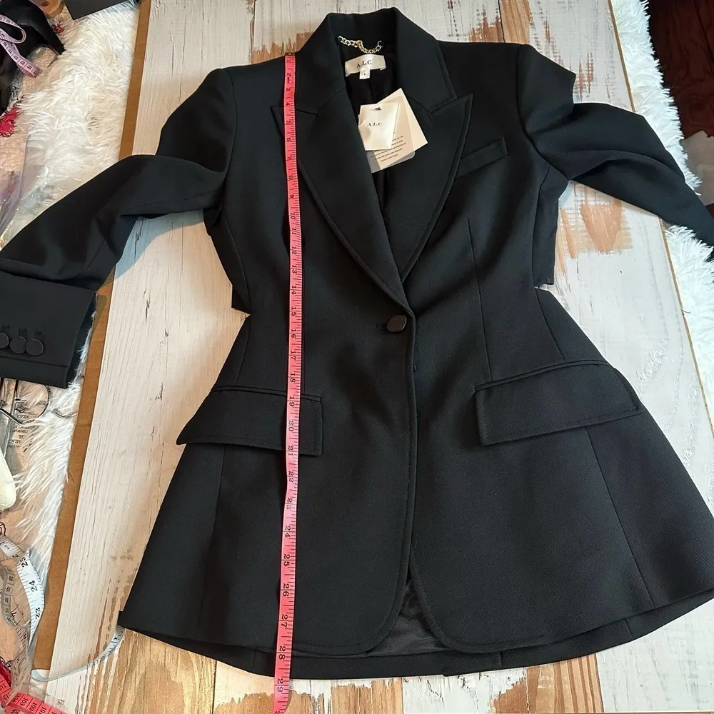 A.L.C. Carlyle Open-Back Jacket Coat Size 4 Black - Image 12