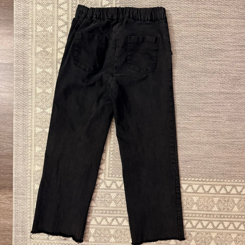 OAK+FORT Slim Fit Elastic Waist Back Black Jeans Size S - Image 4