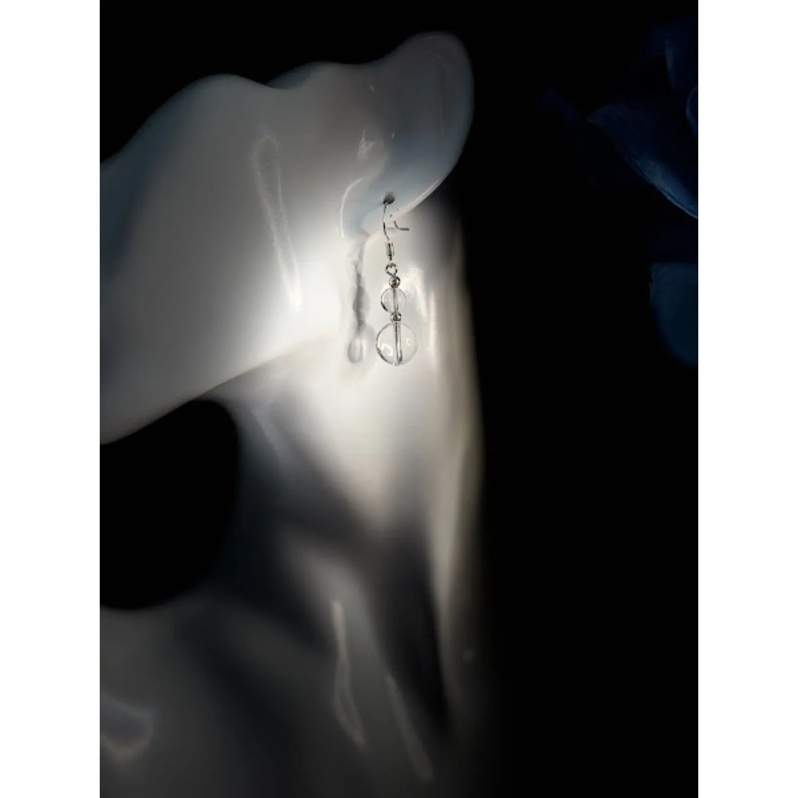 Quartz Chakra Stone Earrings NWT 1.67" - Image 2