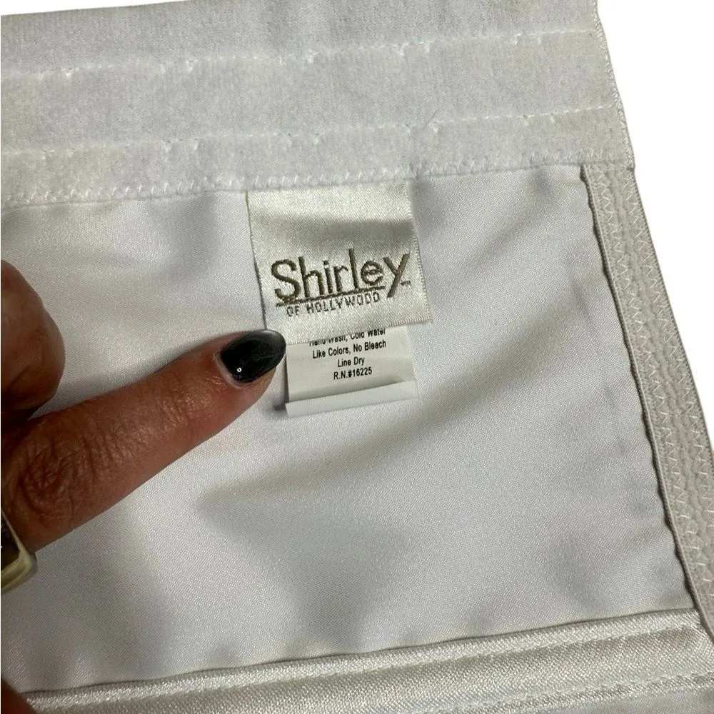 Shirley of Hollywood Satin Lace Beaded Corset Top size 36 / Medium White - Image 8