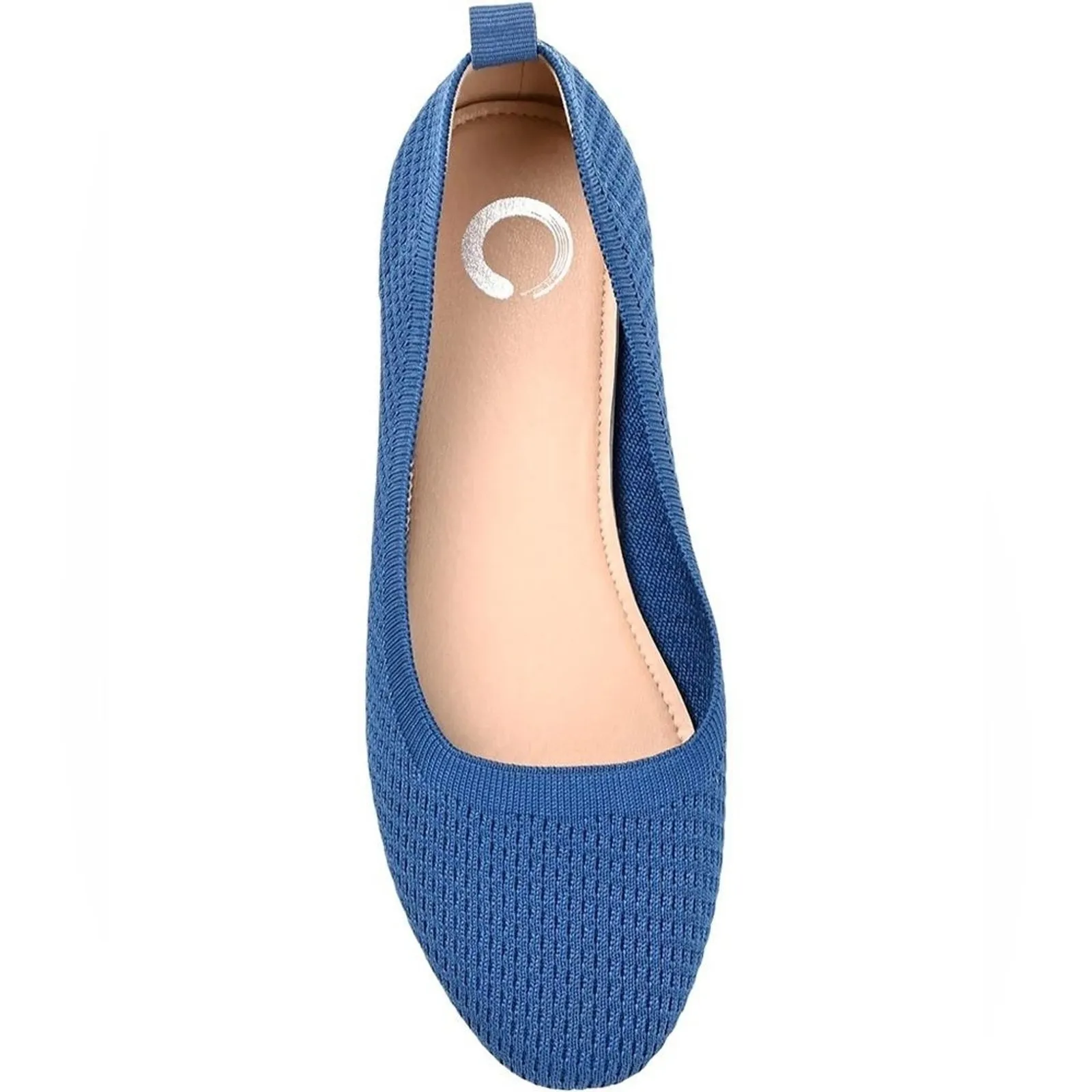 Journee Collection Maryann Blue Knit Flats Women Comfort Foam Slip On Shoes 9.5 - Image 2
