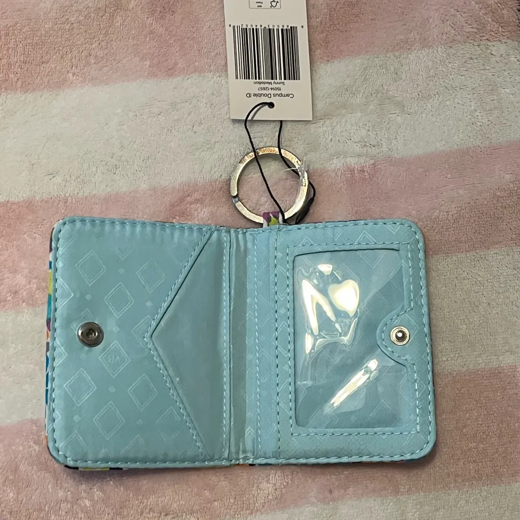 Vera Bradley  card holder with key ring with snap closure see pics - Image 2