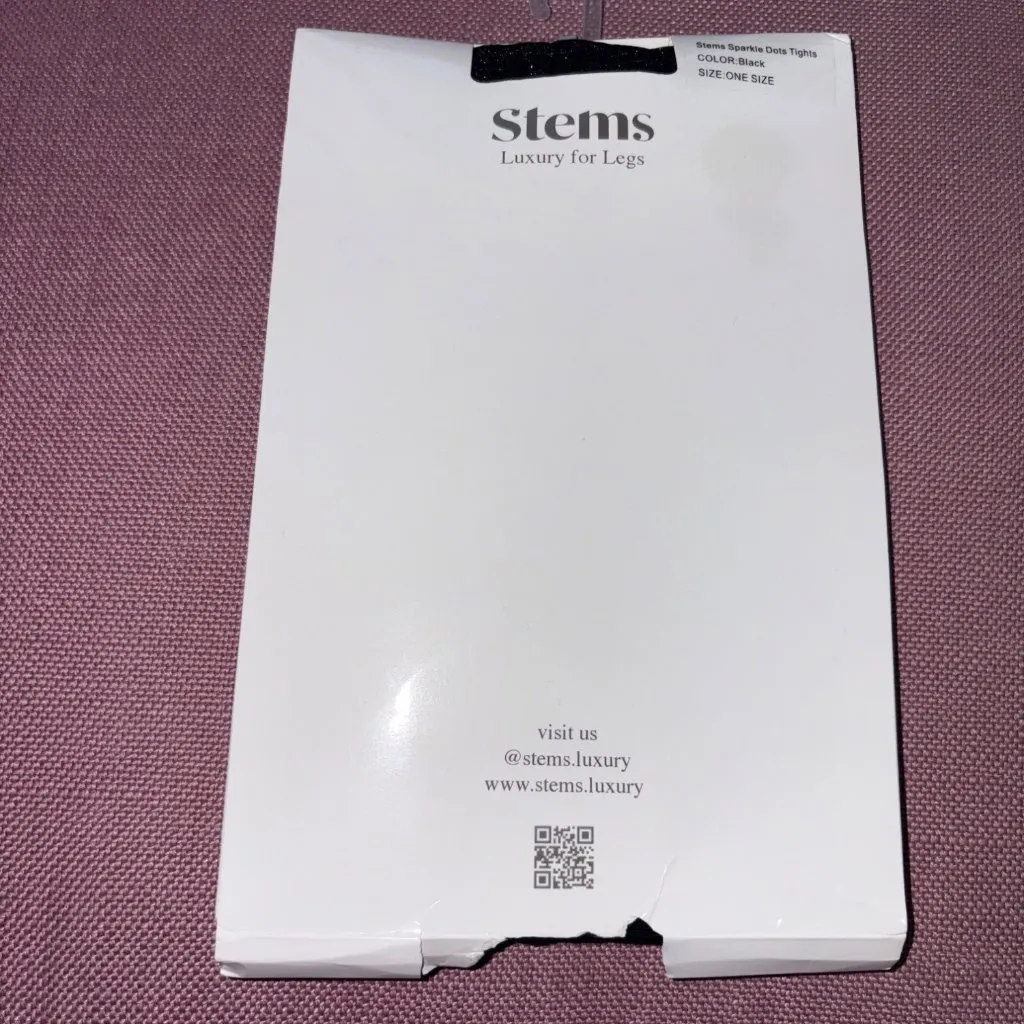 Stems Sparkle Dots Tights in Black One Size New Womens Nylons Pantyhose - Image 2