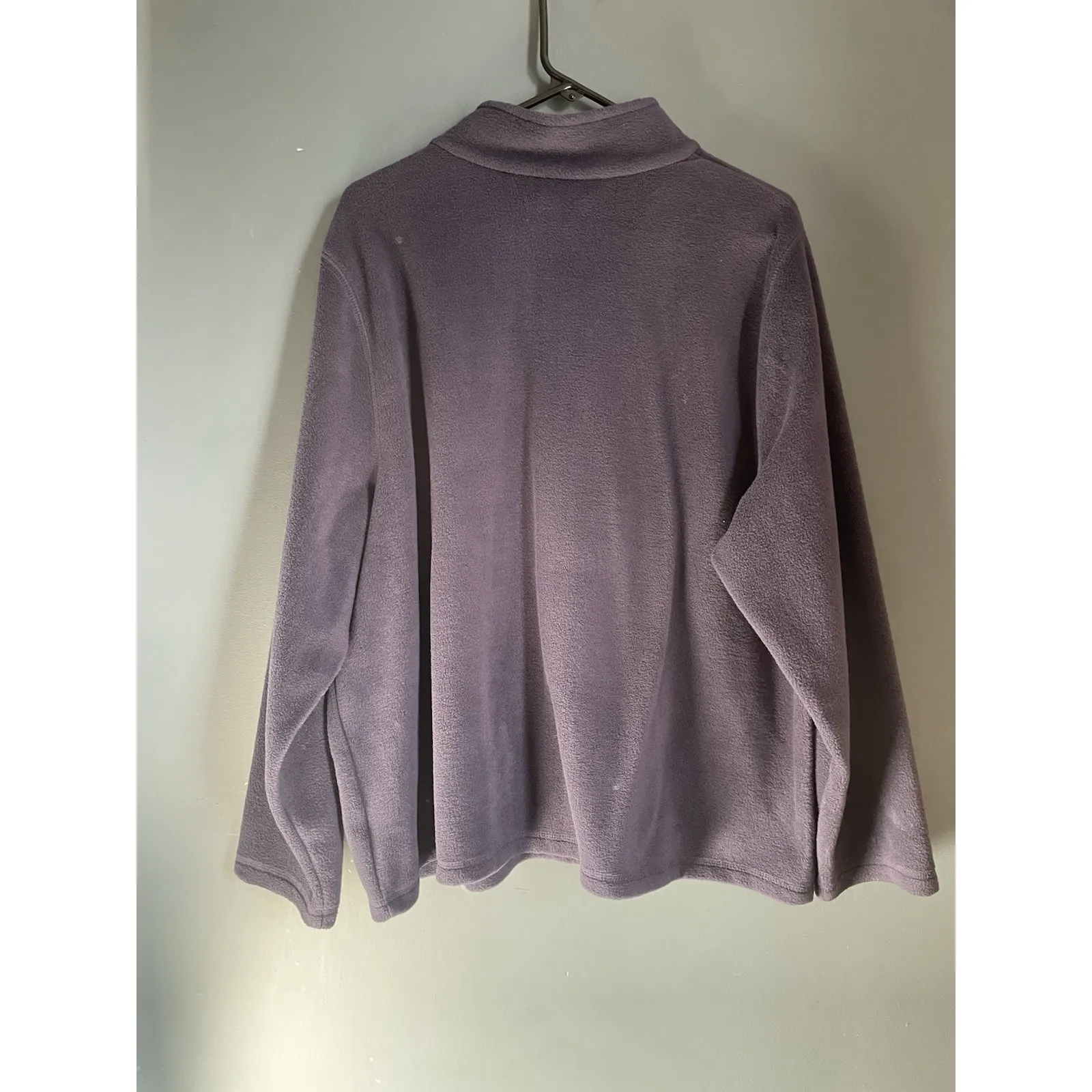 Vintage 80's Navy Blue Soft Fleece Cardigan with Holiday Holly & Pine Embroidery - Image 3