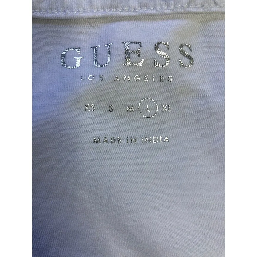Guess Sequins Logo White Tank Top - Image 5