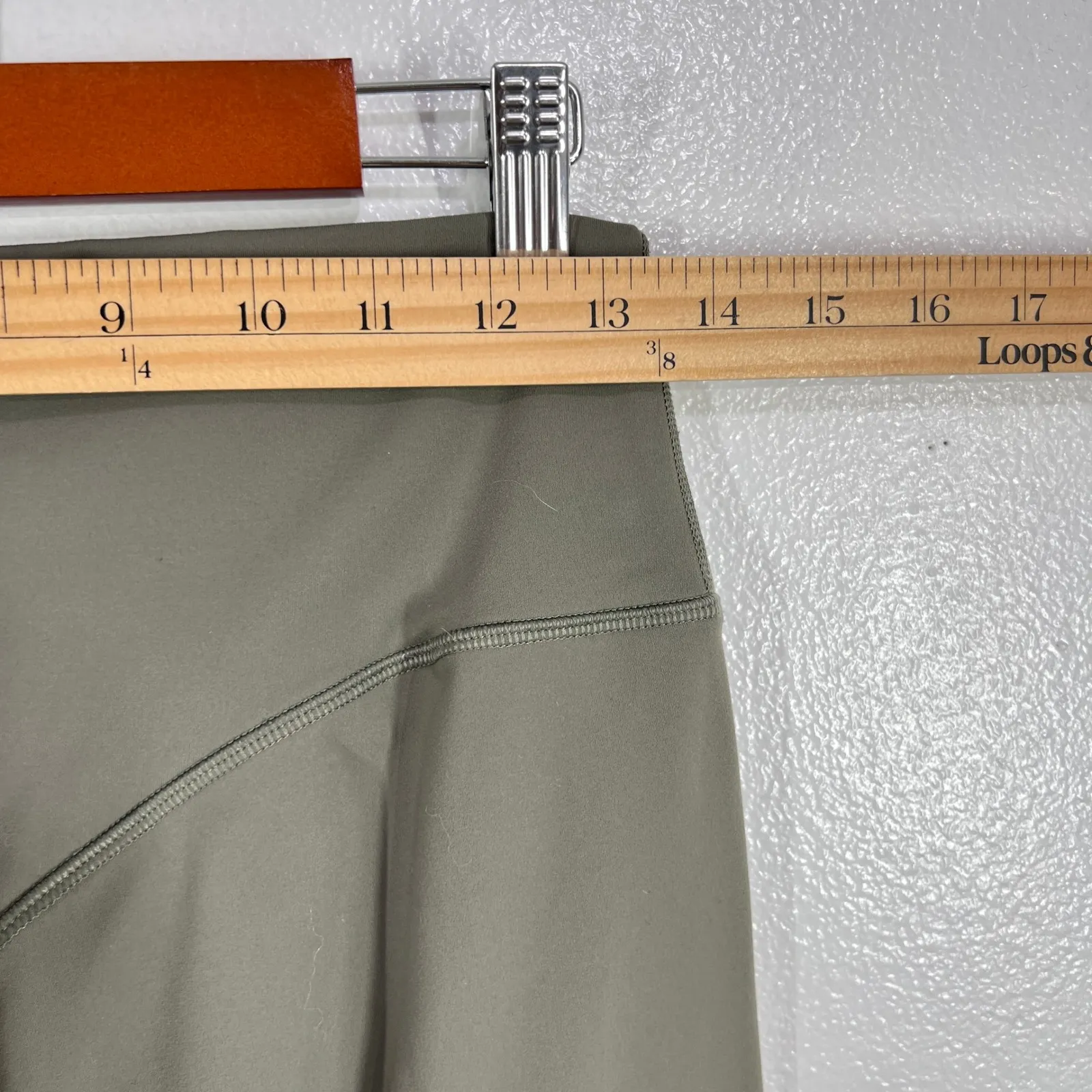 K. By Kendra Scott Activewear High‎ Rise Lustrous Leggings Olive Green Size L Size L - Image 6