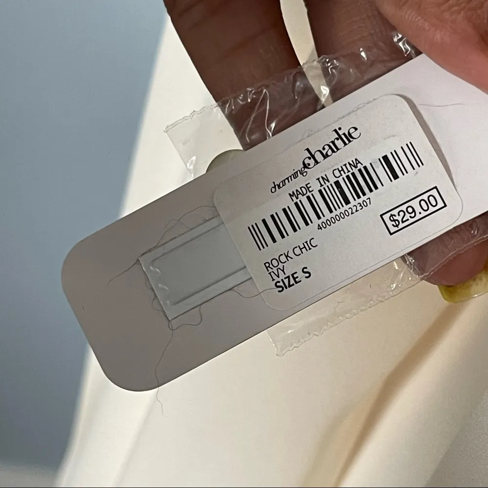 Charming Charlie  | Cream & Black Button Down Blouse Sz S - Image 15