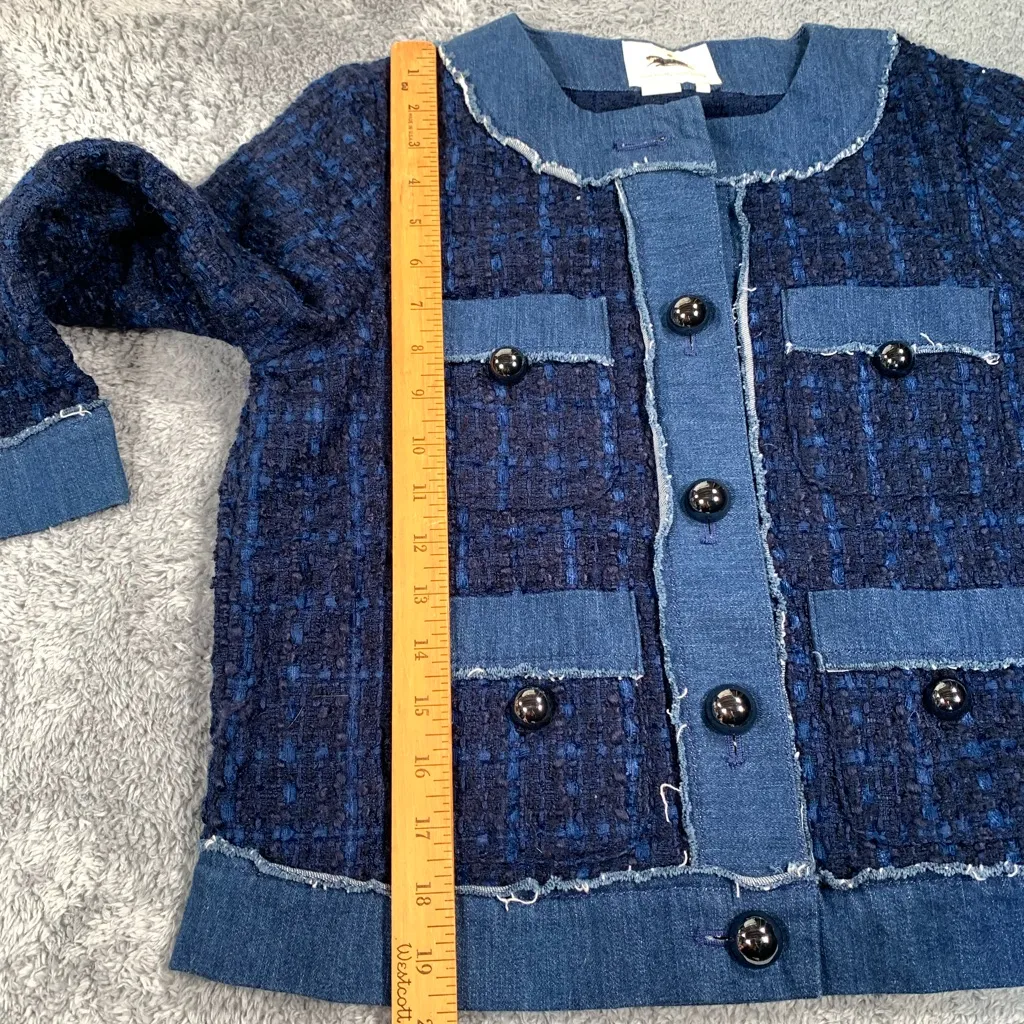 Kate Spade Navy Tweed Blazer XS - Image 10