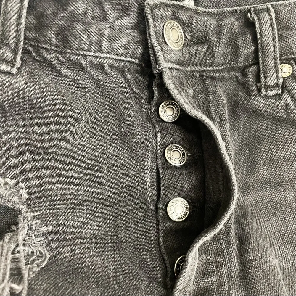 Free People We The Free Maggie Jean Shorts Montero Black Destroyed Wash Size 27 - Image 7