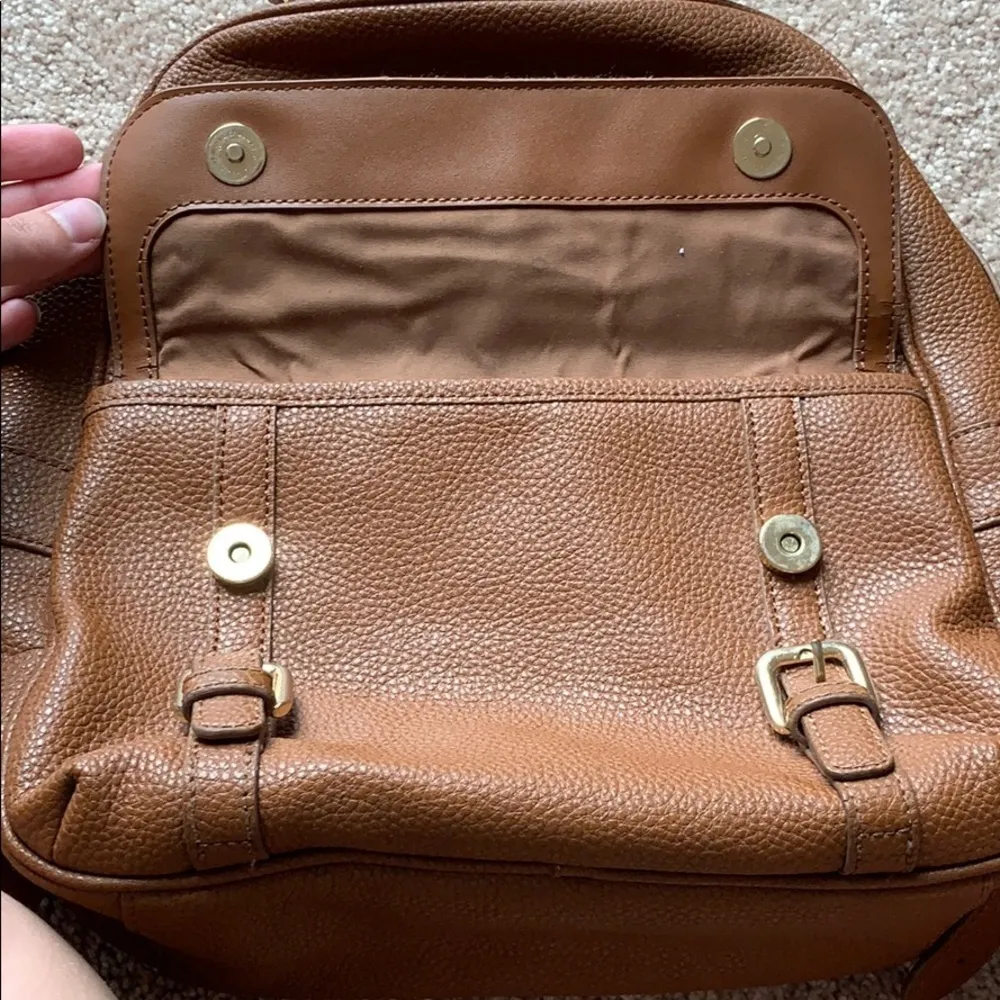 Renwick genuine leather backpack Tan - Image 5