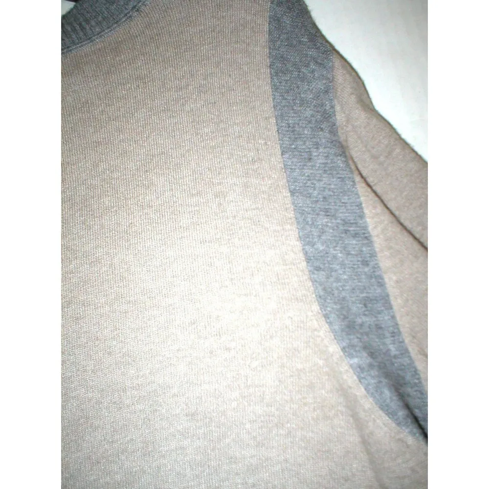 New Womens NWT Max Mara Marina Rinaldi Sport Sweater Dress XL Gray Tan Cashmere Brown - Image 4