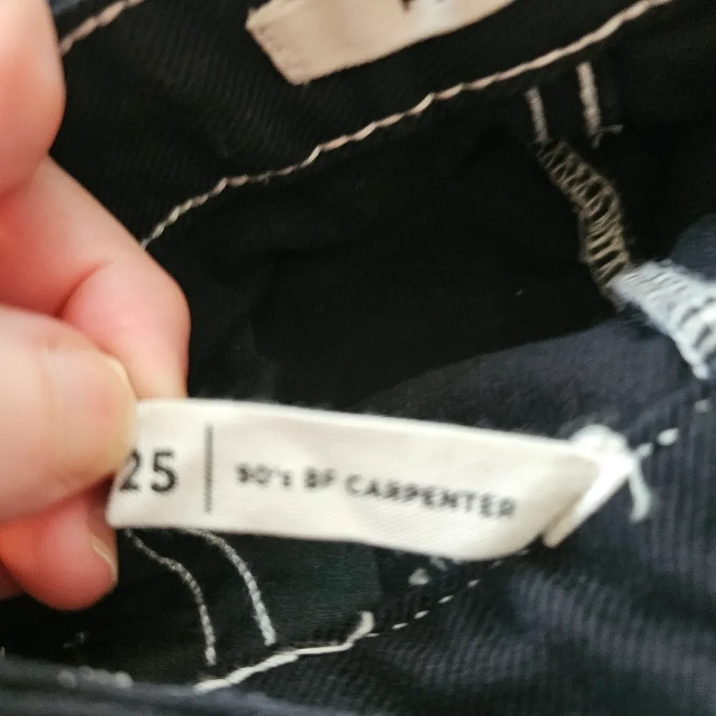 PacSun Boyfriend Carpenter Black Pants 25 - Image 8