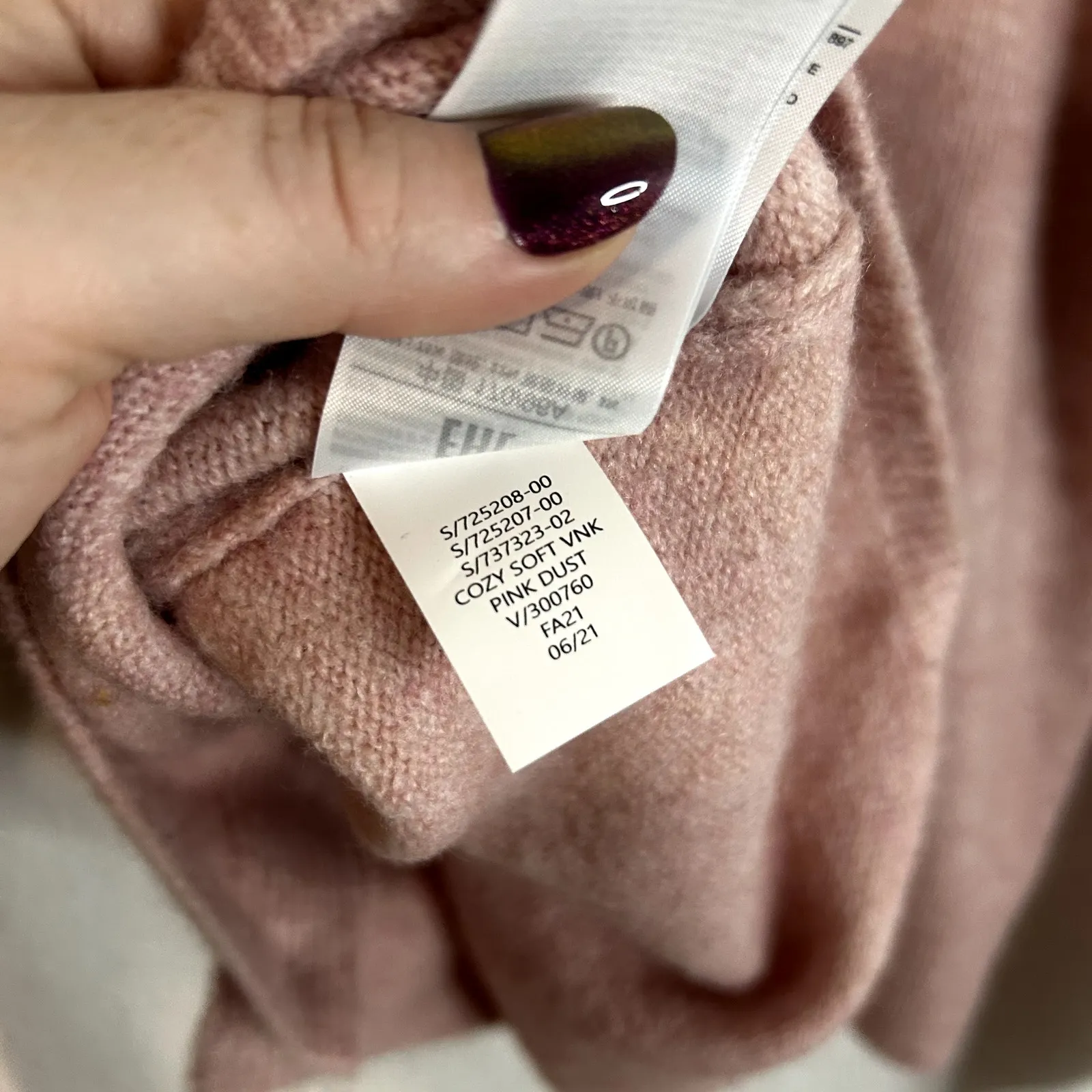 Gap  Cozy Soft Knit Cardigan Womens Size Medium Pink Dust - Image 5