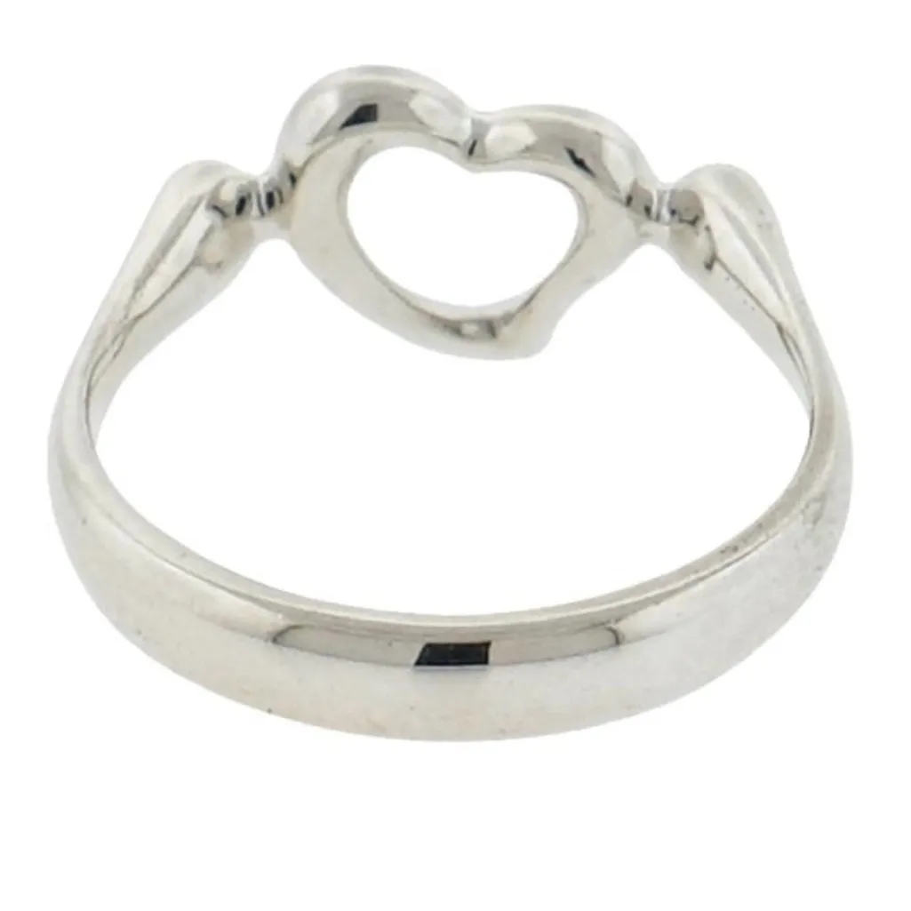Tiffany & Co Elsa Peretti Open Heart Ring Sterling Silver Sz 6.25 Authenticated - Image 4