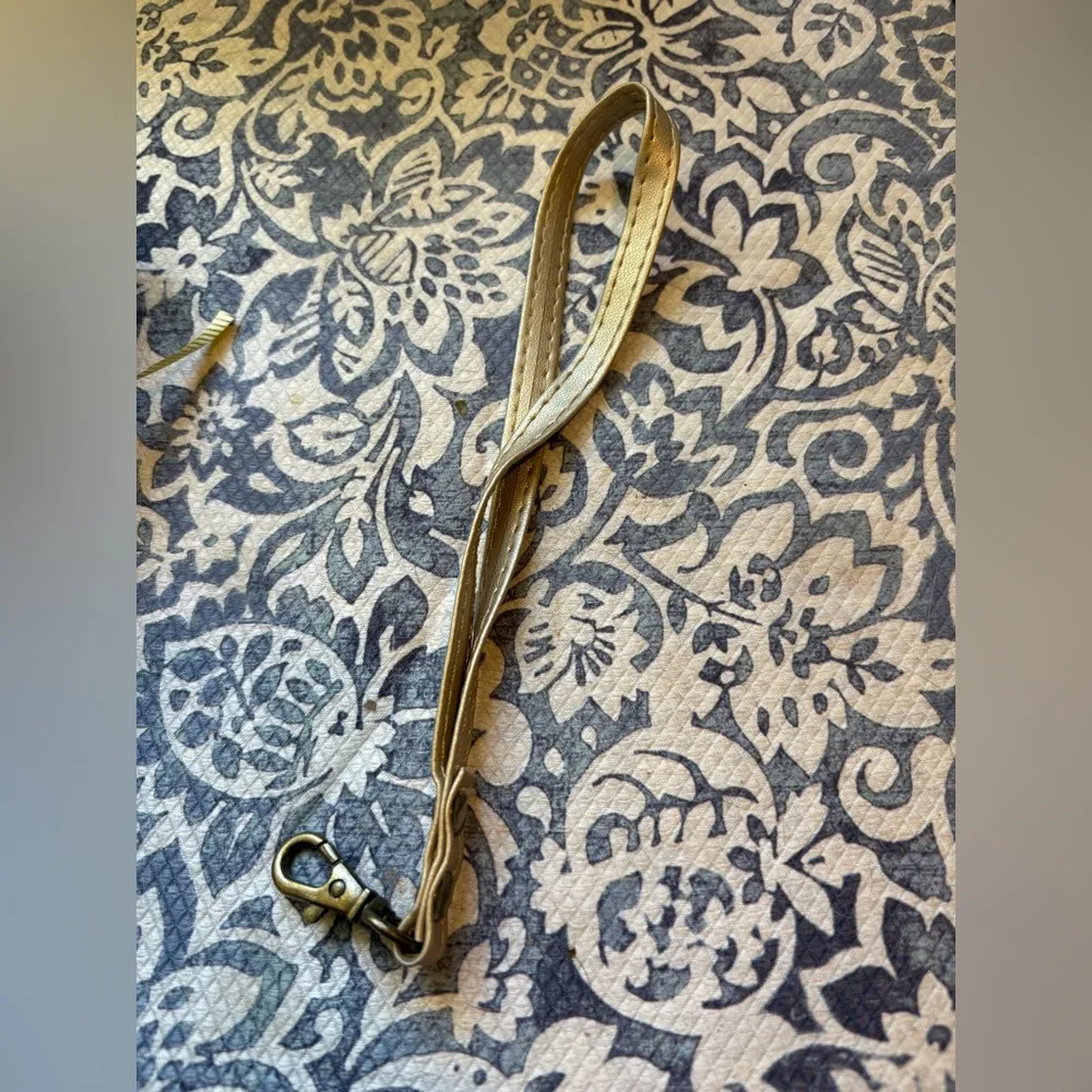 iPhone 16 plus Gold Wallet Phone Case with Crossbody and Wristlet Strap - Image 10