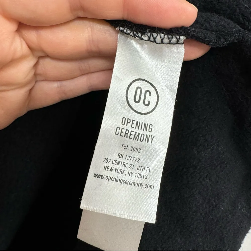 Opening Ceremony Black & White Graphic Print Short Sleeve Sweatshirt Womens S - Image 5