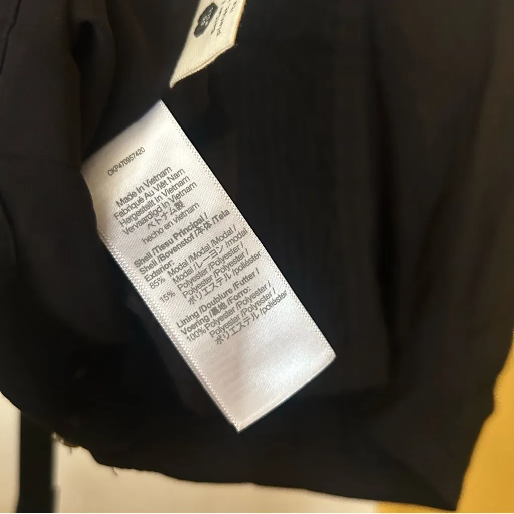 Madewell Softdrape Gwen Crop Vest Top Tank Buttons Cropped Black NWT $82 Size 14 - Image 7